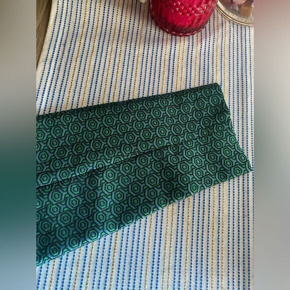 C Wonder Pants Womens Size 2 Deco Geometric Print Green Taffeta NEW - Picture 9 of 15